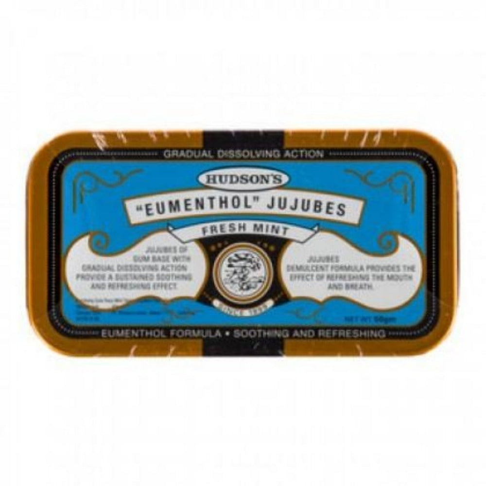HUDSONS JUJUBES FRESH MINT TIN 50G