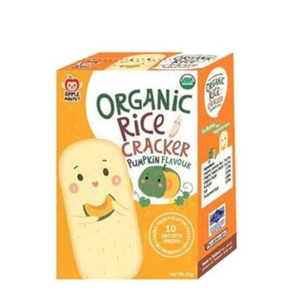 APPLE MONKEY ORGANIC RICE CRACKER PUMPKIN 30G