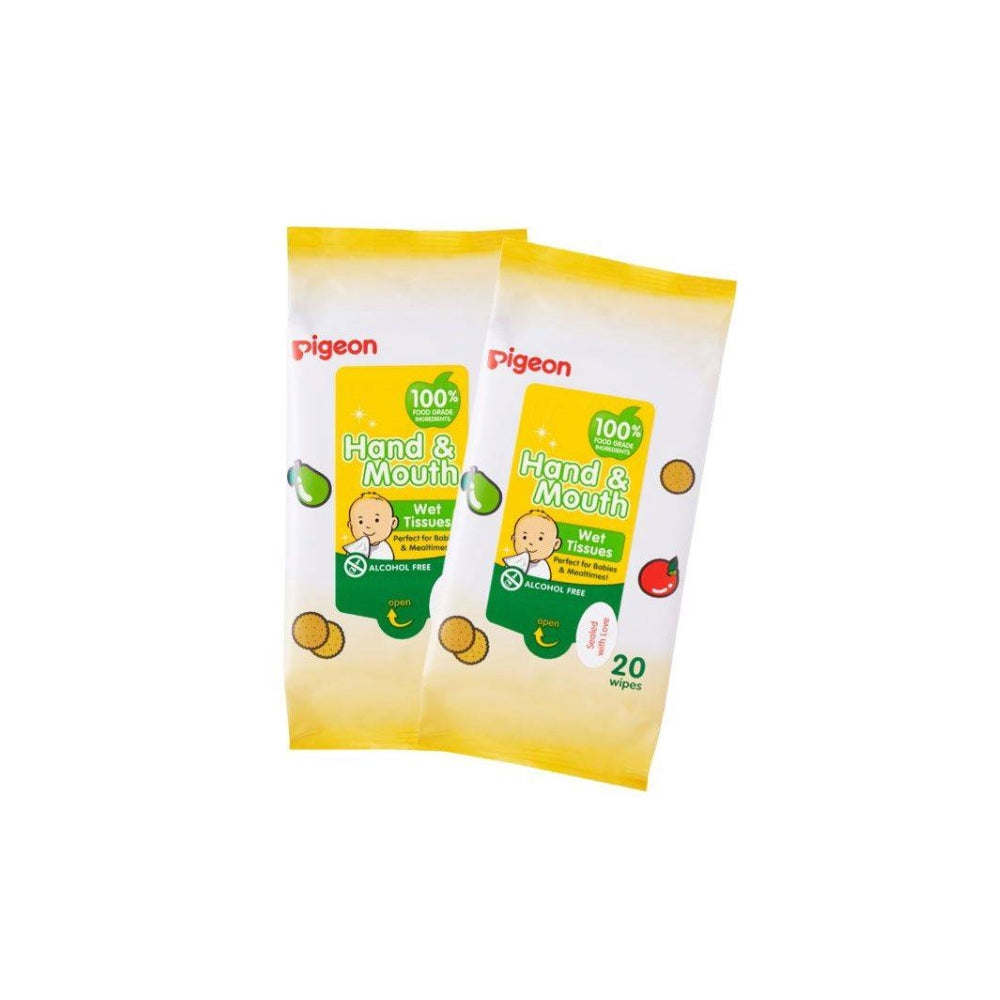 PIGEON HAND & MOUTH WET TISSUES 20SX2 (11802)