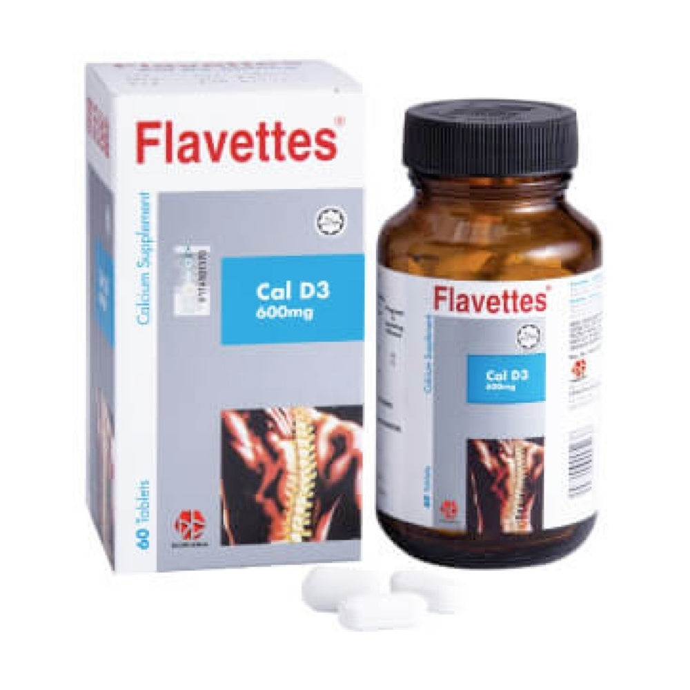 FLAVETTES CAL D3 600MG TAB 60S