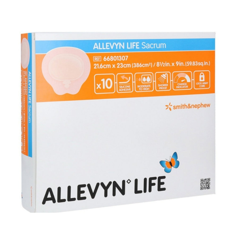 SMITH & NEPHEW ALLEVYN LIFE SACRUM 21.6CMX23CM 10S