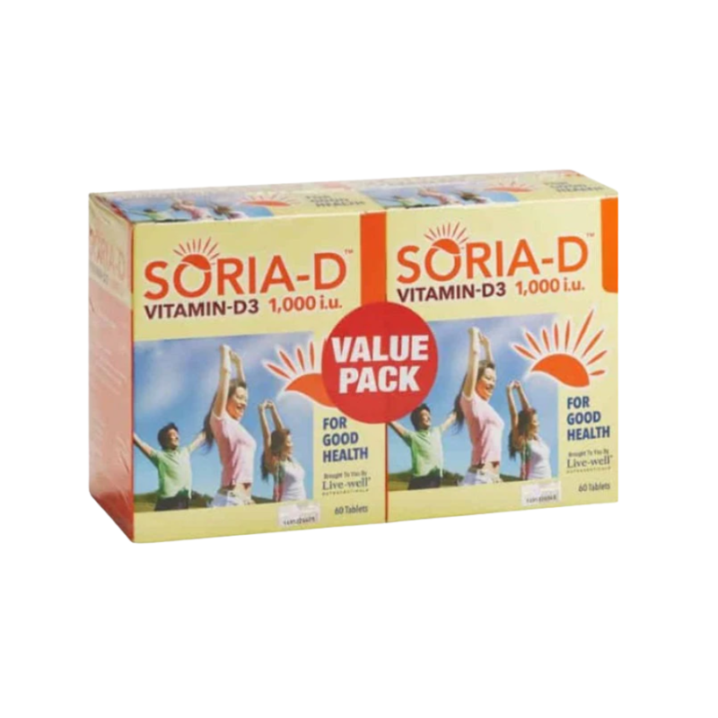 SORIA-D VITAMIN-D3 1000IU 2X60S