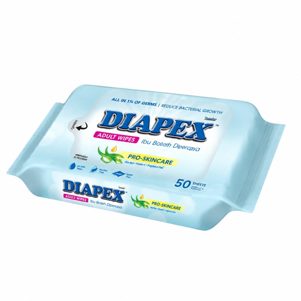 DIAPEX ADULT WIPES PRO-SKINCARE 50S