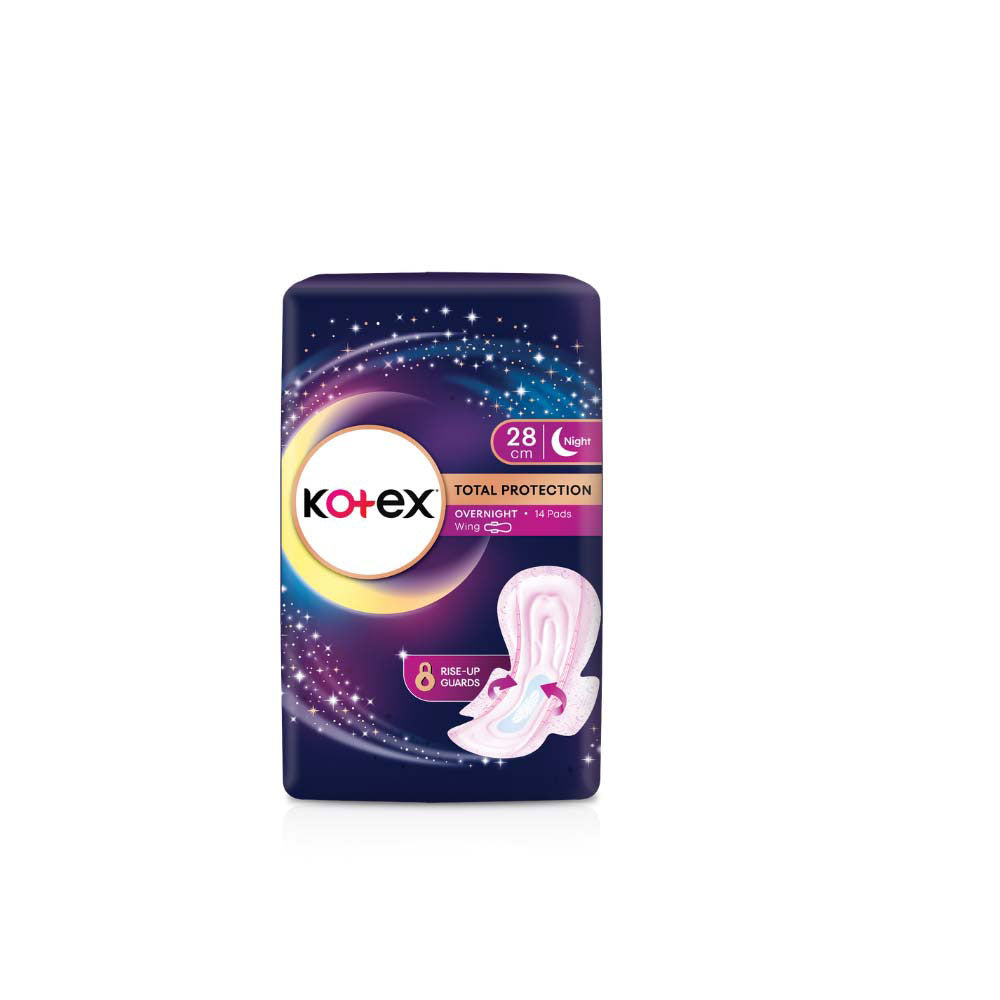 KOTEX PROACTIVE GUARDS OVERNIGHT WING 28CM 14S