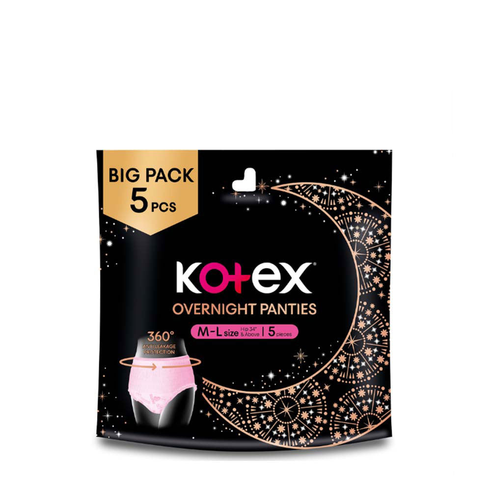 KOTEX OVERNIGHT PANTIES M/L BIG PACK 5S