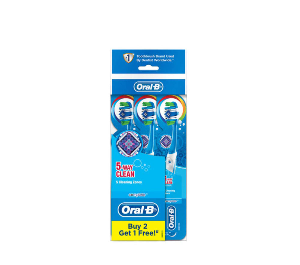 ORAL B COMPLETE 5 WAY CLEAN SOFT POLYBAG 3S