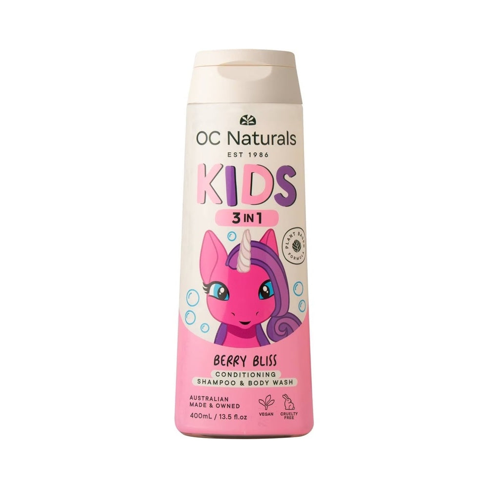 ORGANIC CARE NATURALS KID 3IN1 CONDITION SHAMPOO & BODY WASH BERRY BLISS 400ML