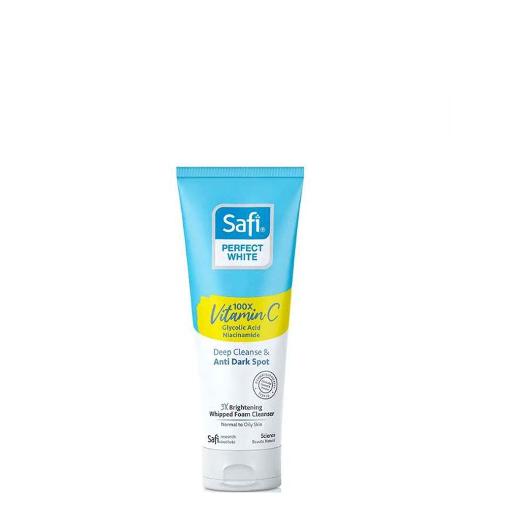 SAFI PERFECT WHITE 3X BRIGHTENING WHIPPED FOAM CLEANSER 95G