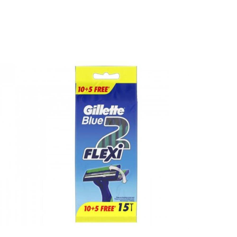 GILLETTE BLUE 2 FLEXI DISPOSABLE RAZOR 10S+5S