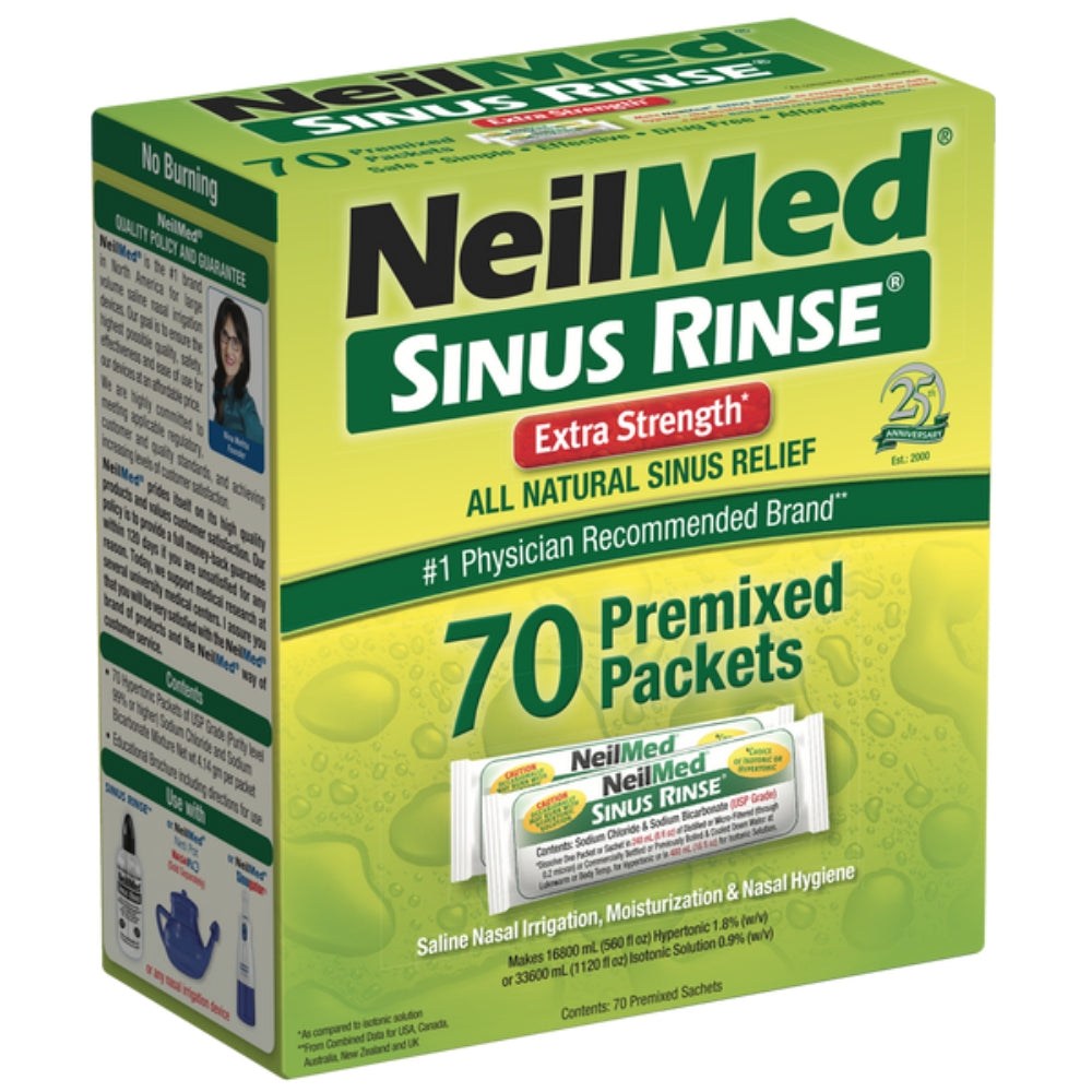 NEILMED SINUS RINSE EXTRA STRENGTH PREMIXED 70S