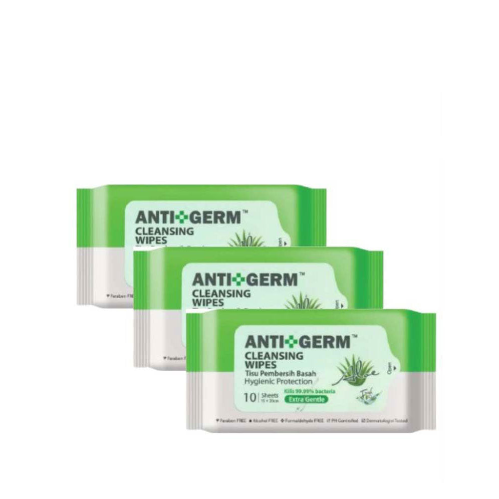 ANTIGERM FRESH ALOE WIPES 10SX3