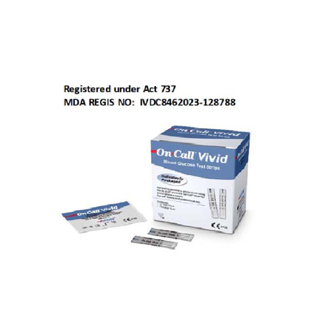 ON CALL VIVID BLOOD GLUCOSE TEST STRIPS 25S