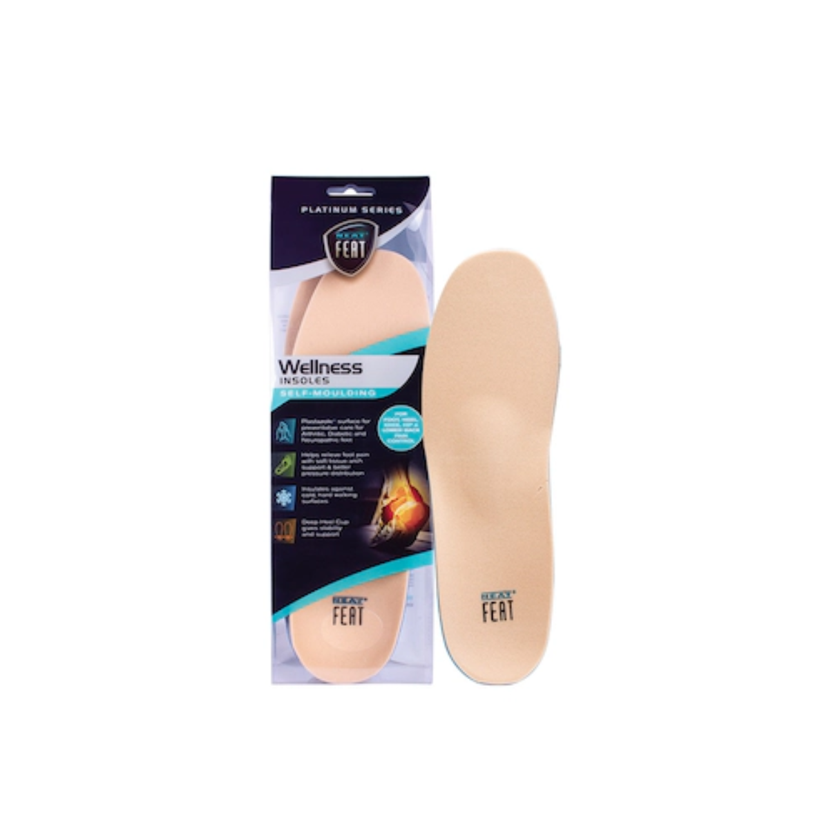 NEAT FEAT DIABETIC SELF-MOULDING INSOLES L