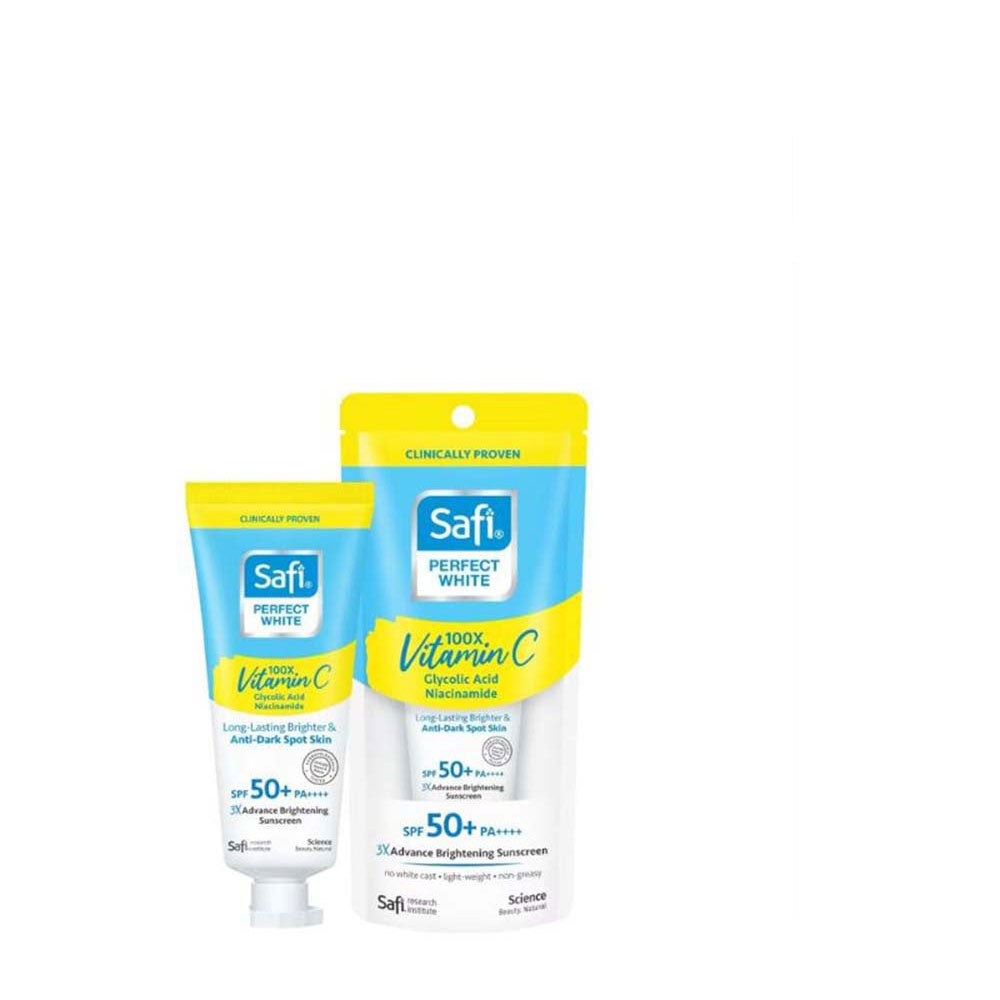 SAFI PERFECT WHITE 3XADVANCE BRIGHTENING SUNSCREEN SPF50+ PA++++ 25G