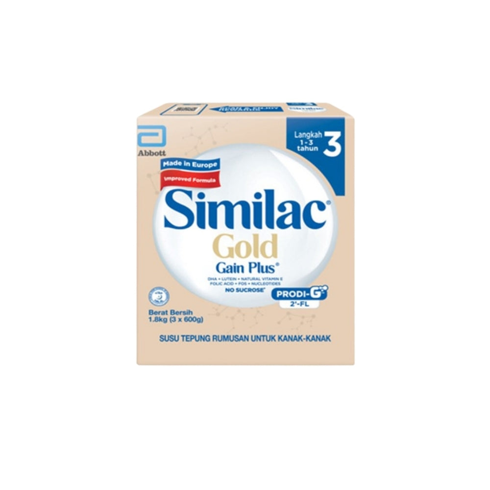 SIMILAC GAIN PLUS GOLD STEP 3 1.8KG + PREMIUM