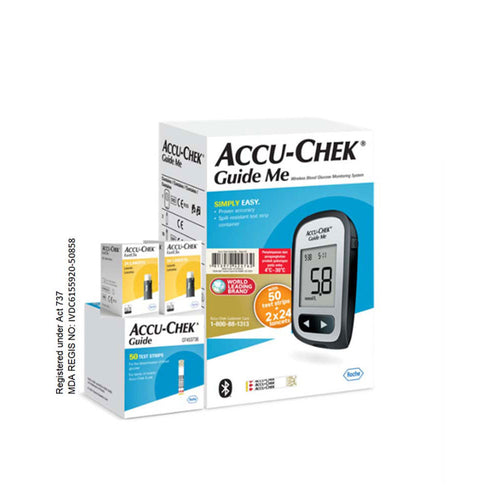 ACCU-CHEK GUIDE ME BGM + GUIDE STRIP 50S + FASTCLIX LANCET 24SX2