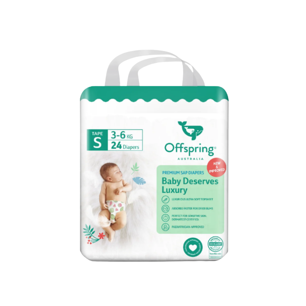 OFFSPRING FASHION TAPE DIAPERS S 24S