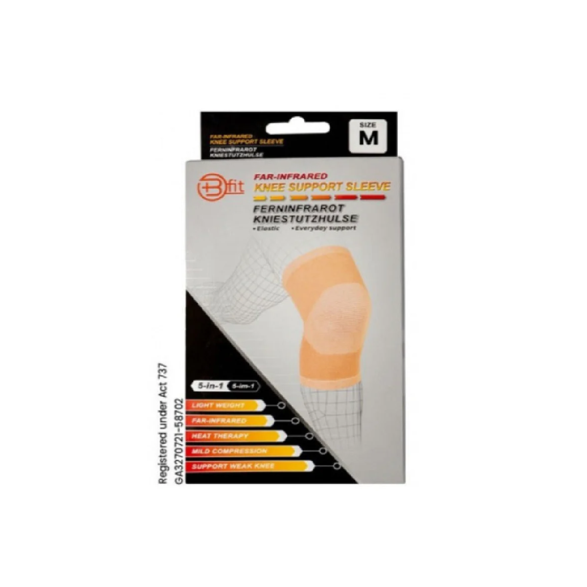 BFIT 5IN1 FAR INFRARED KNEE SUPPORT SLEEVE K122 SIZE M