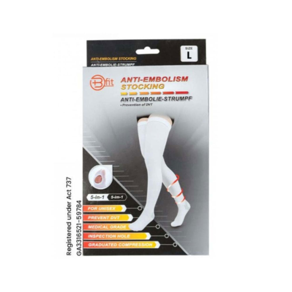 BFIT 5IN1 ANTI-EMBOLISM STOCKING 18MMHG THIGH HIGH E164 SIZE L