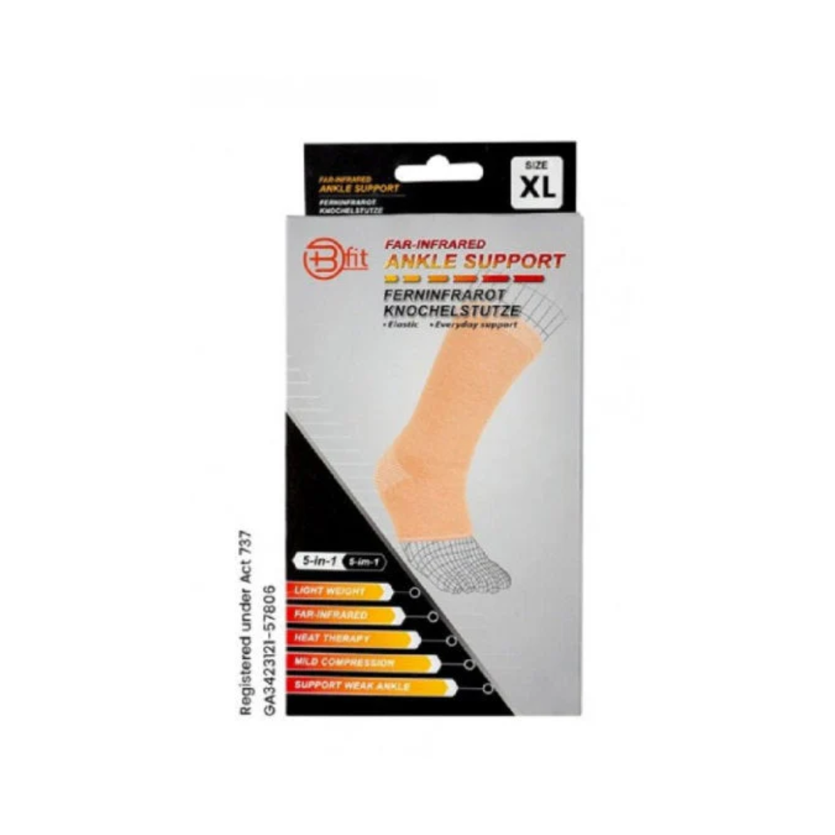 BFIT 5IN1 FAR INFRARED ANKLE SUPPORT SLEEVE A121 SIZE XL