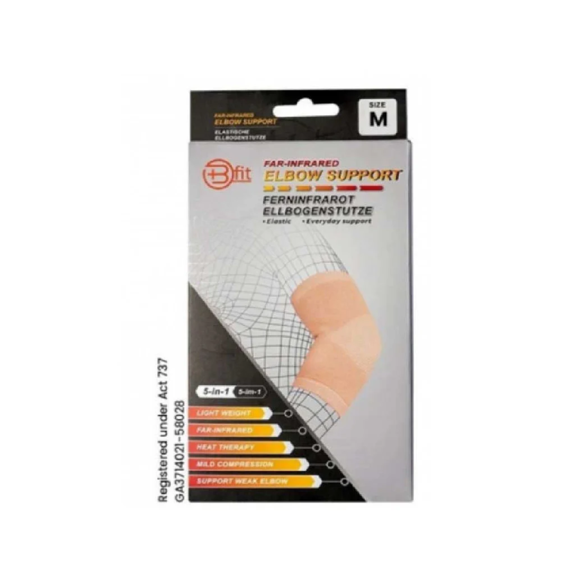 BFIT 5IN1 FAR INFRARED ELBOW SUPPORT SLEEVE E133 SIZE M