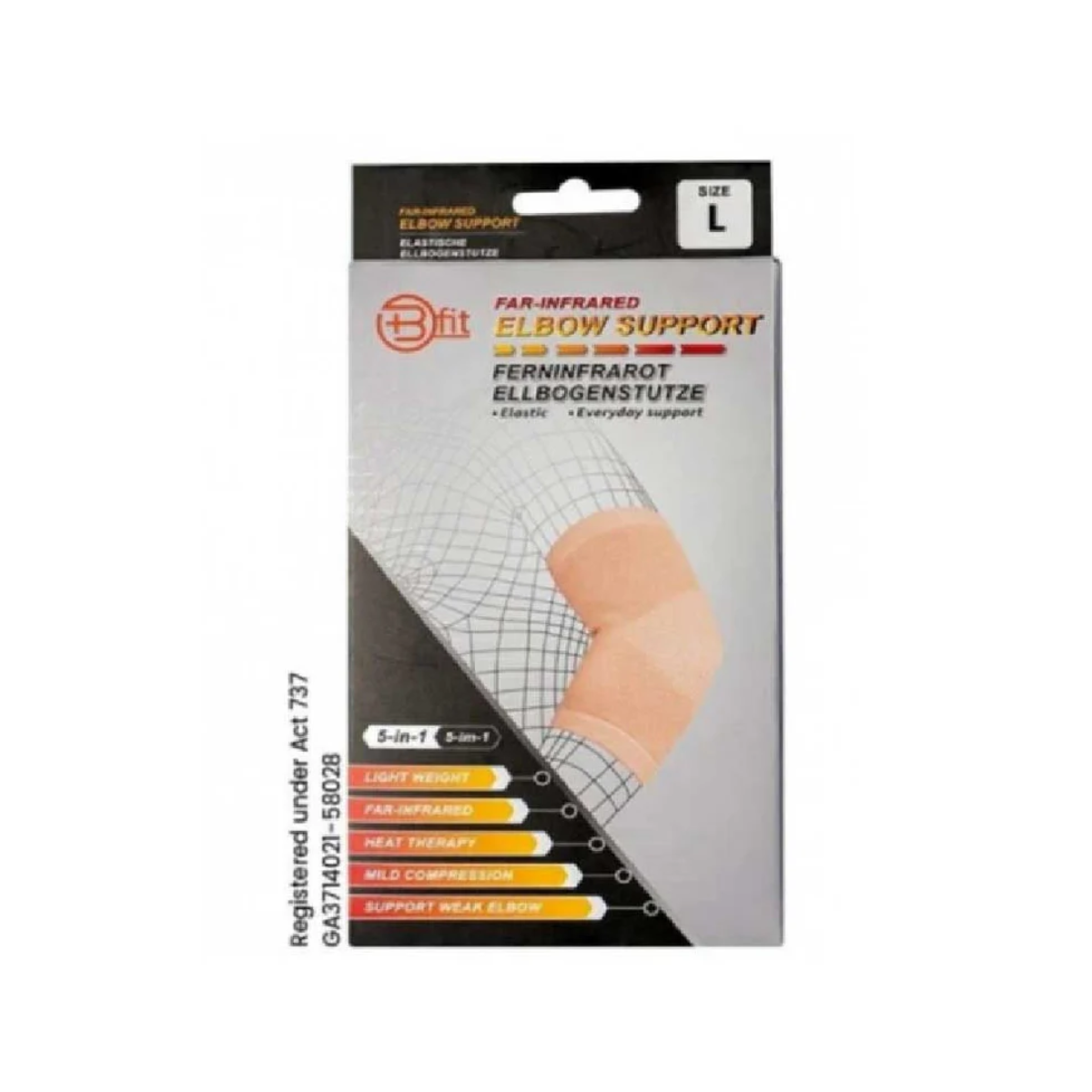 BFIT 5IN1 FAR INFRARED ELBOW SUPPORT SUPPORT SLEEVE L