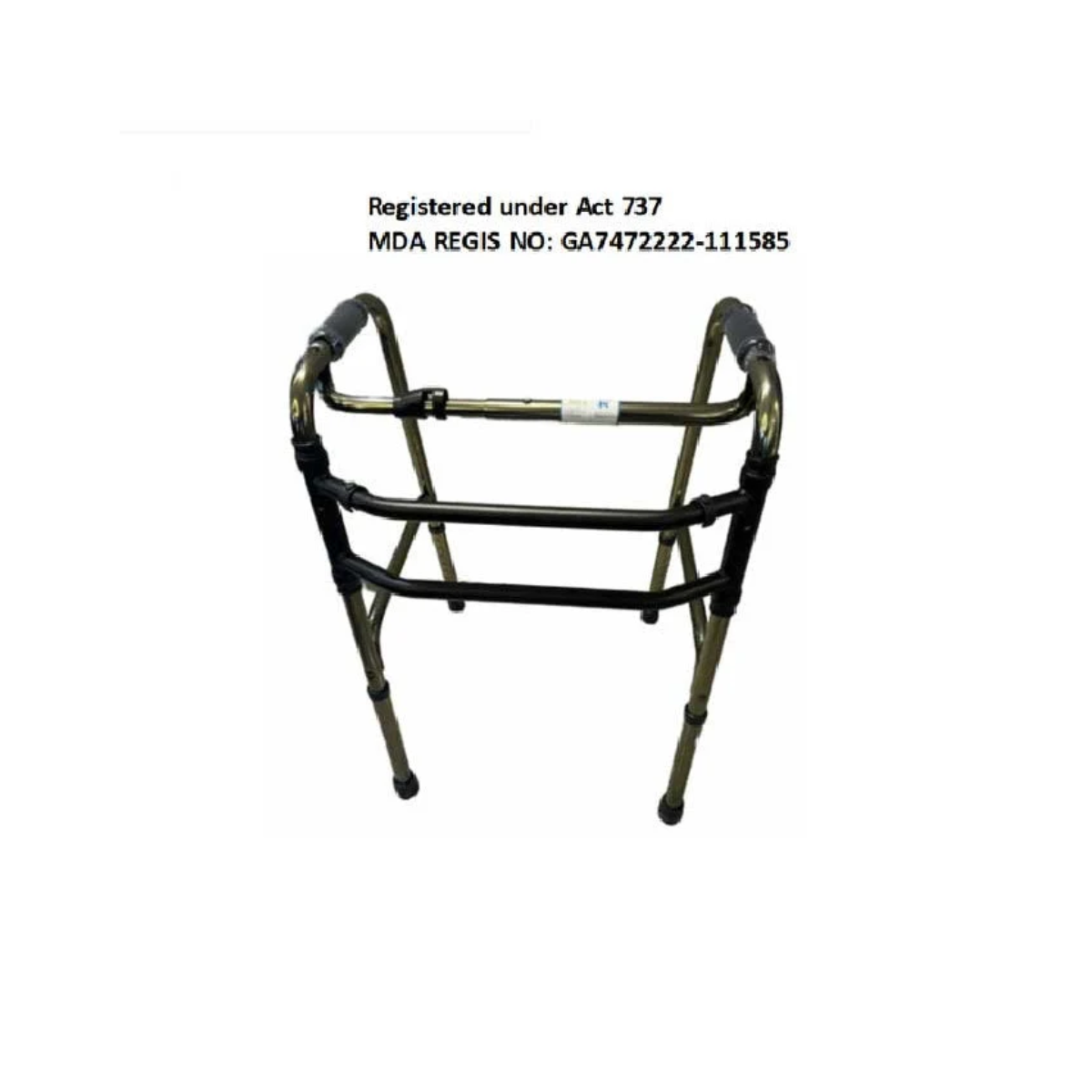 HOSPIGUARD ALUMINIUM DOUBLE BAR WALKING FRAME (RECIPROCAL) DARK GREEN MY09151L