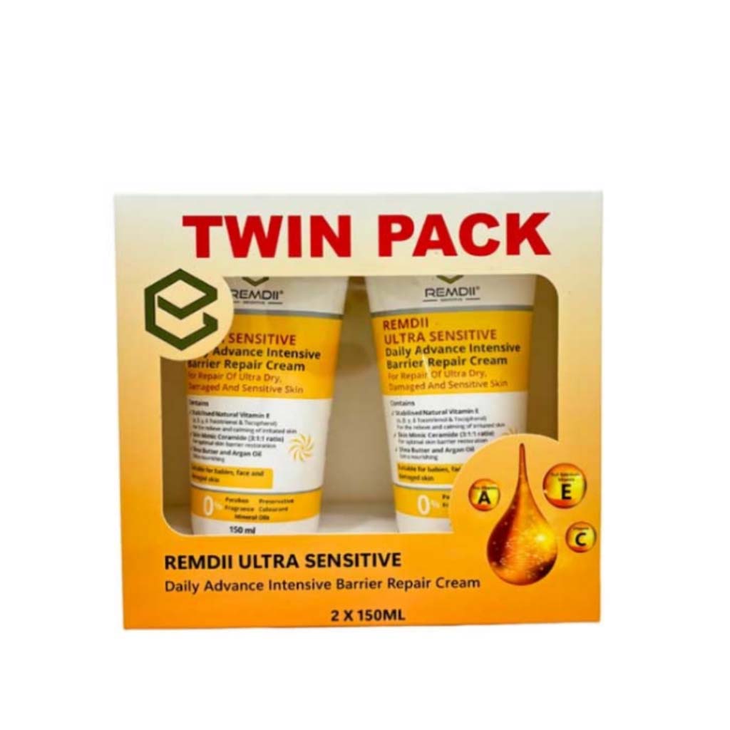 REMDII ULTRA SENSITIVE DAILY ADVANCE INT BARRIER REPAIR CREAM 150ML 2S