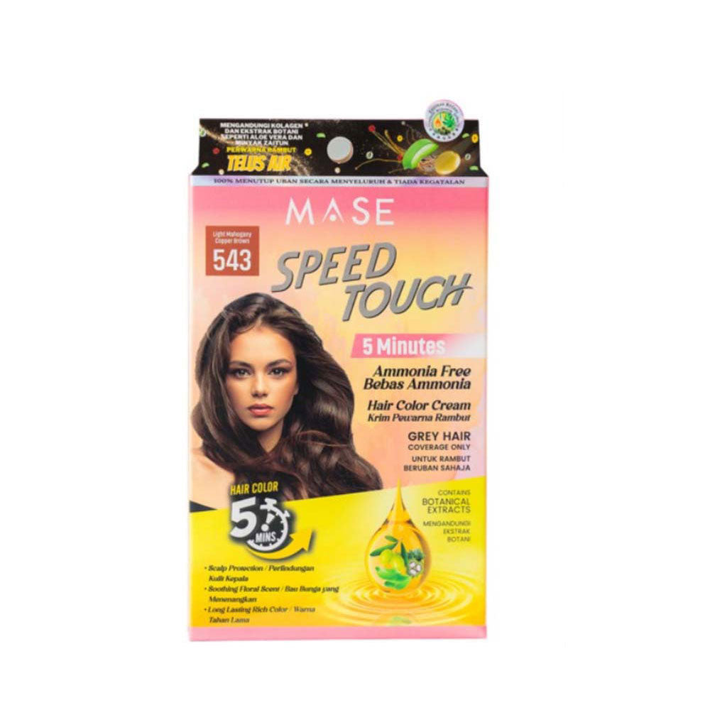 SPEED TOUCH 5MIN HAIR COLOR LIGHT MAH COPPER BROWN 543 SACHET 15G