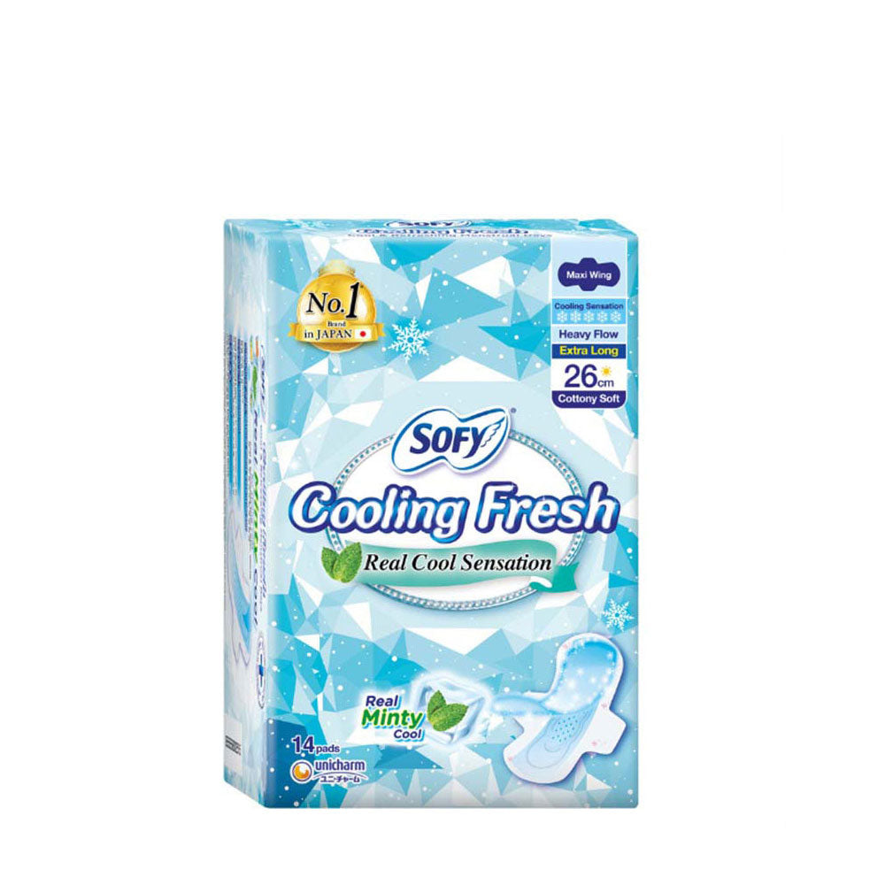 SOFY COOLING FRESH DAY EXTRA LONG MAXI WING 26CM 14S