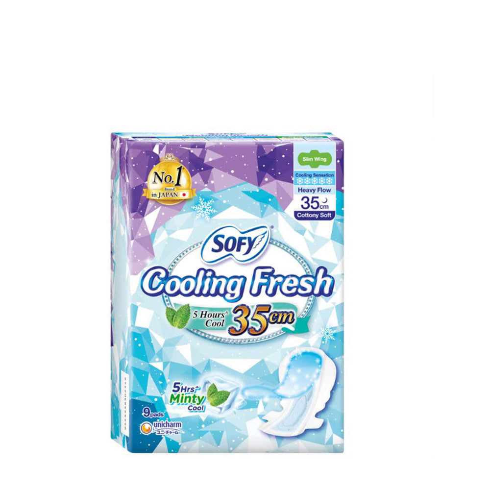 SOFY COOLING FRESH NIGHT SLIM WING 35CM 9S