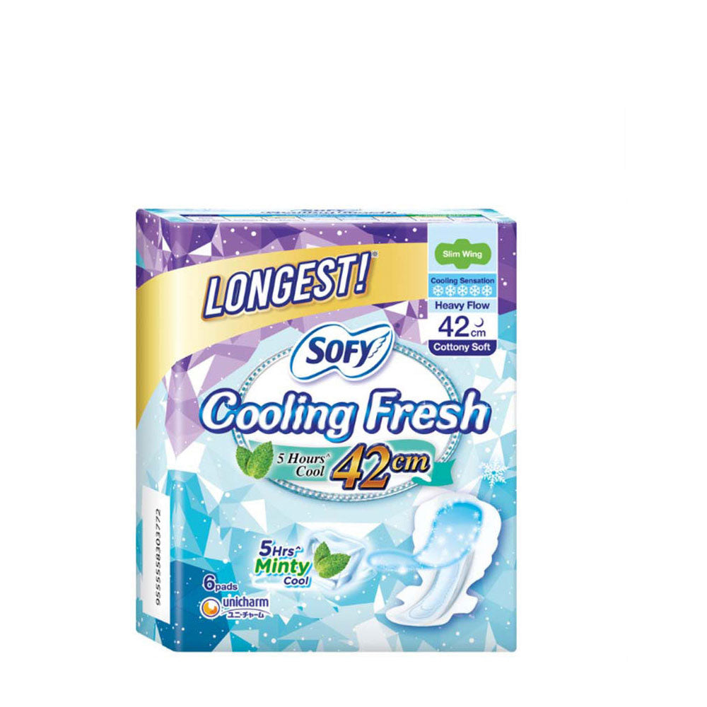 SOFY COOLING FRESH NIGHT SLIM WING 42CM 6S