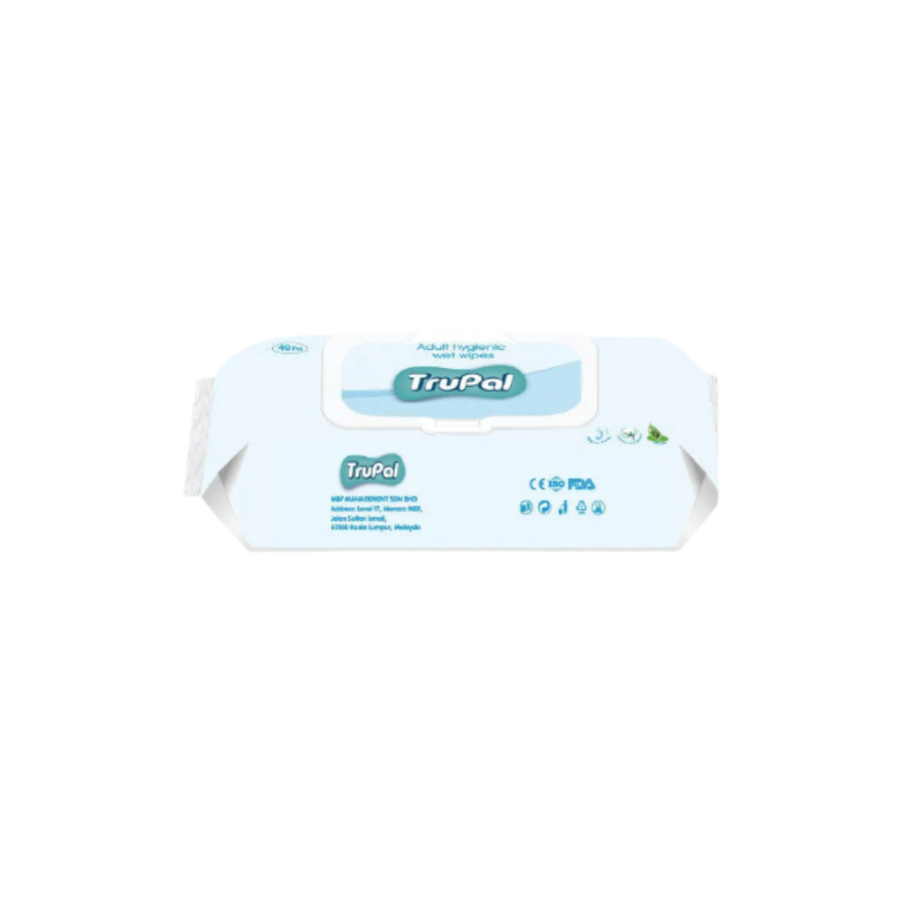 TRUPAL ADULT HYGIENIC WET WIPES 40S