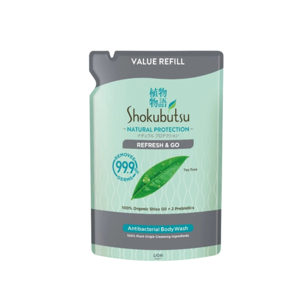 SHOKUBUTSU ANTIBACTERIAL BODY WASH REFRESH & GO REFILL 800G