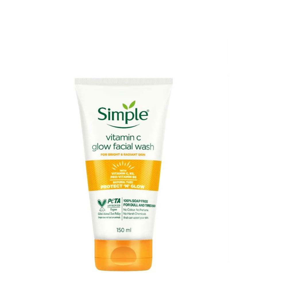 SIMPLE PROTECT 'N' GLOW VITAMIN C GLOW FACIAL WASH 150ML