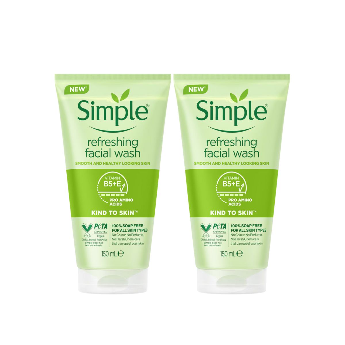 SIMPLE REFRESHING FACIAL WASH GEL 150ML 2S