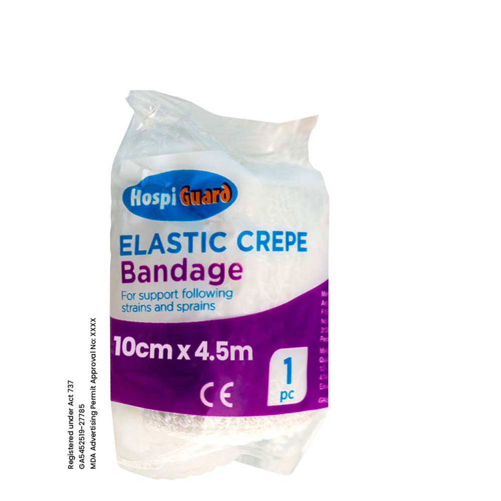 HOSPIGUARD ELASTIC CREPE BANDAGE 10CM X 4.5M 1S