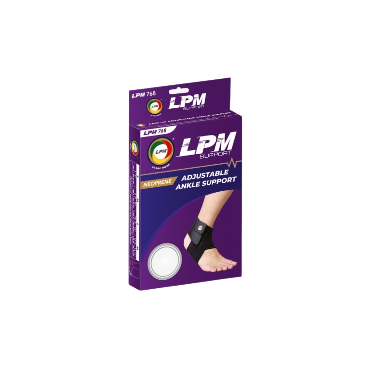 LPM ADJUSTABLE ANKLE SUPPORT 768 L