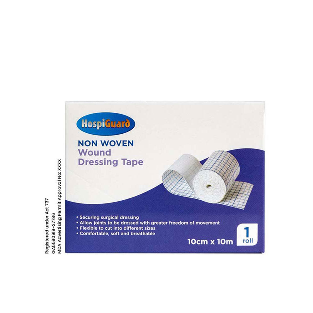 HOSPIGUARD NON-WOVEN DRESSING ROLL 10CMX10M