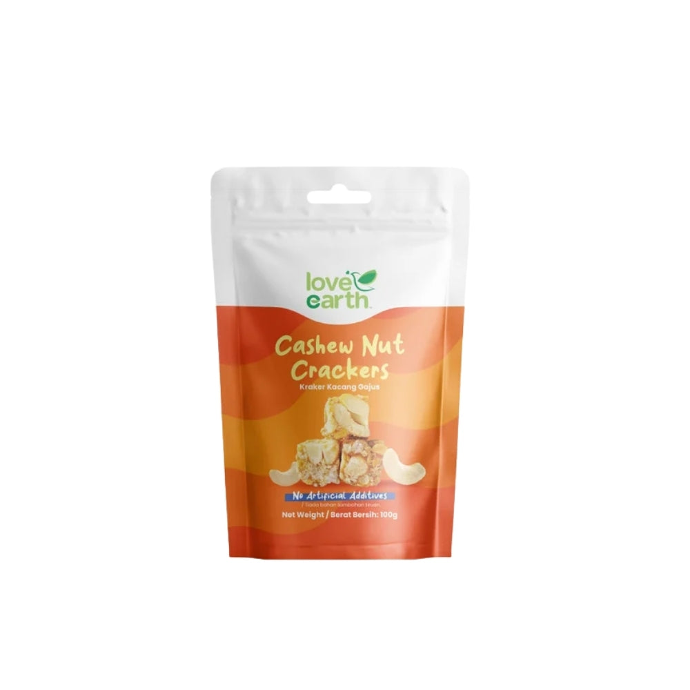 LOVE EARTH ORGANIC CASHEW NUT CRACKERS 100G