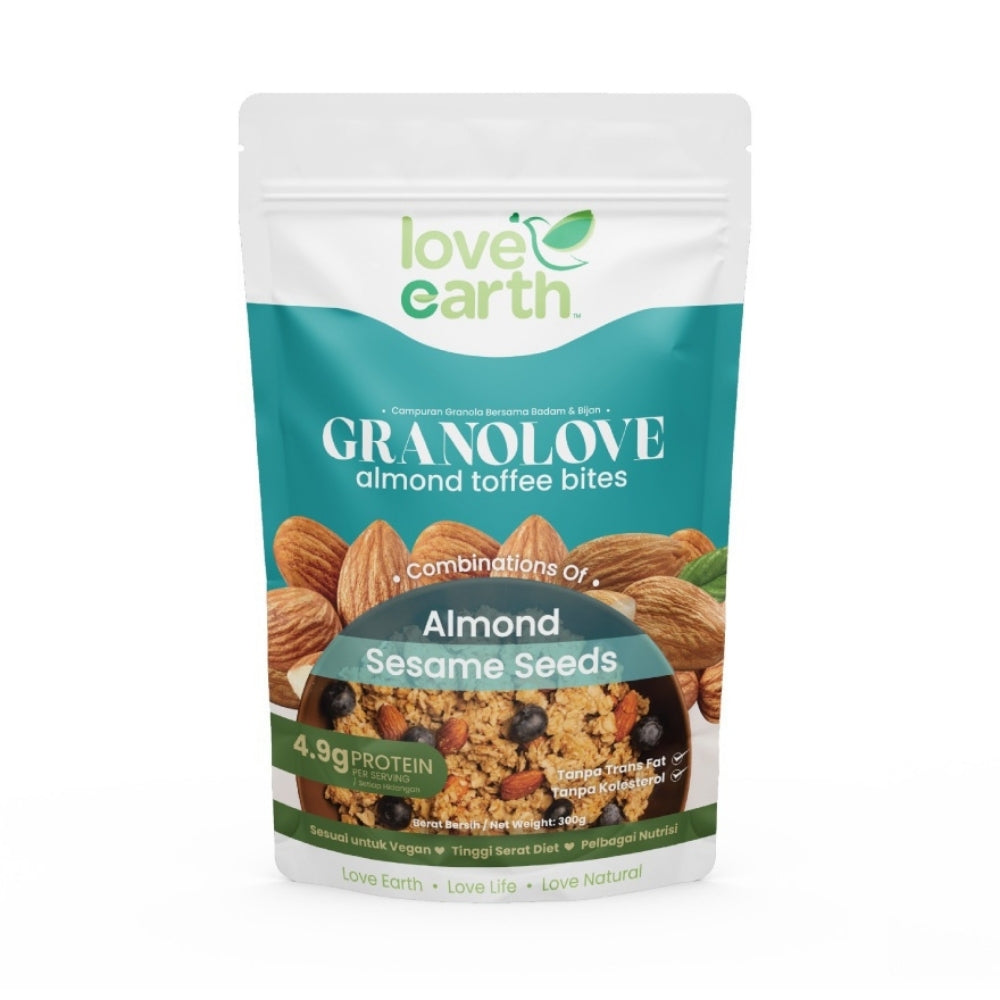 LOVE EARTH GRANOLOVE ALMOND TOFFEE BITES 300G