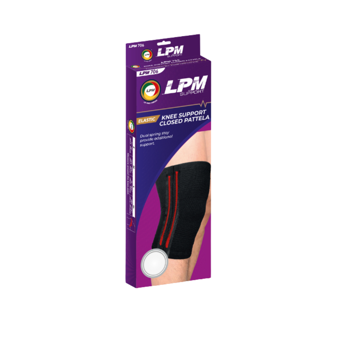LPM KNEE SUPPORT CLOSED PATELLA 706 SIZE M