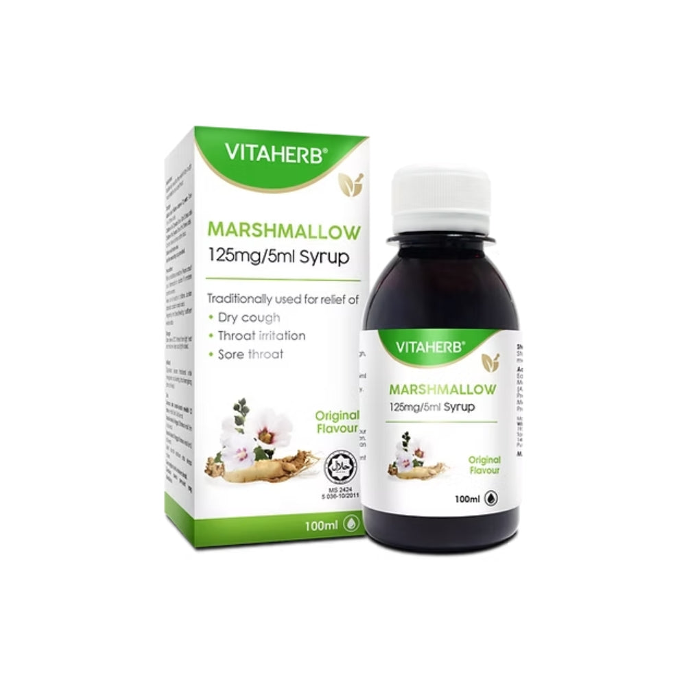 VITAHERB MARSHMALLOW 125MG/5ML COUGH SYRUP 100ML