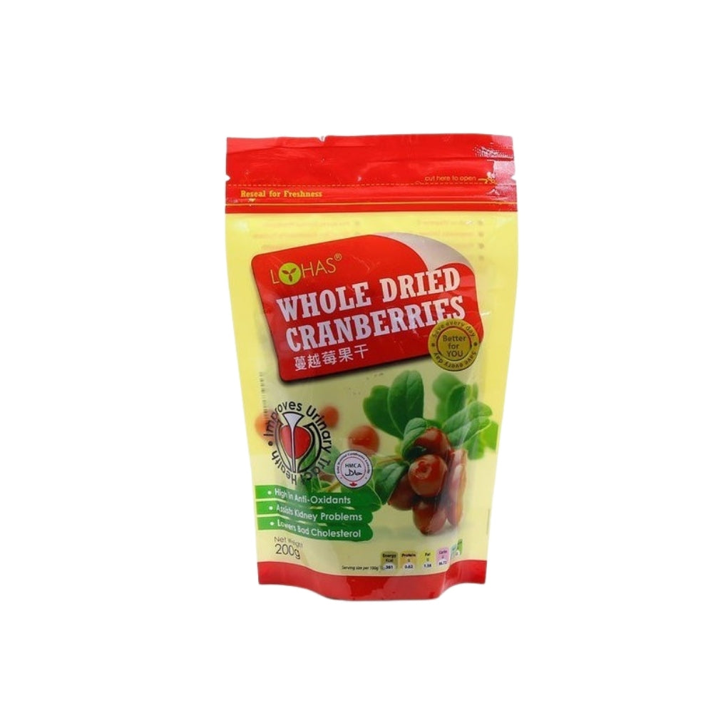 LOHAS PREMIUM WHOLE CRANBERRY 200G