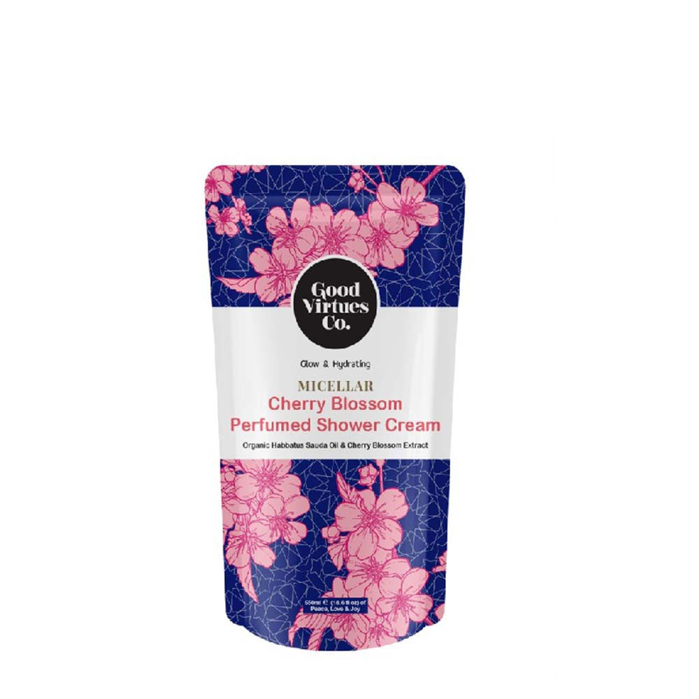 GVC SHOWER CREAM MICELLAR CHERRY BLOSSOM PERFUMED REFILL 550ML