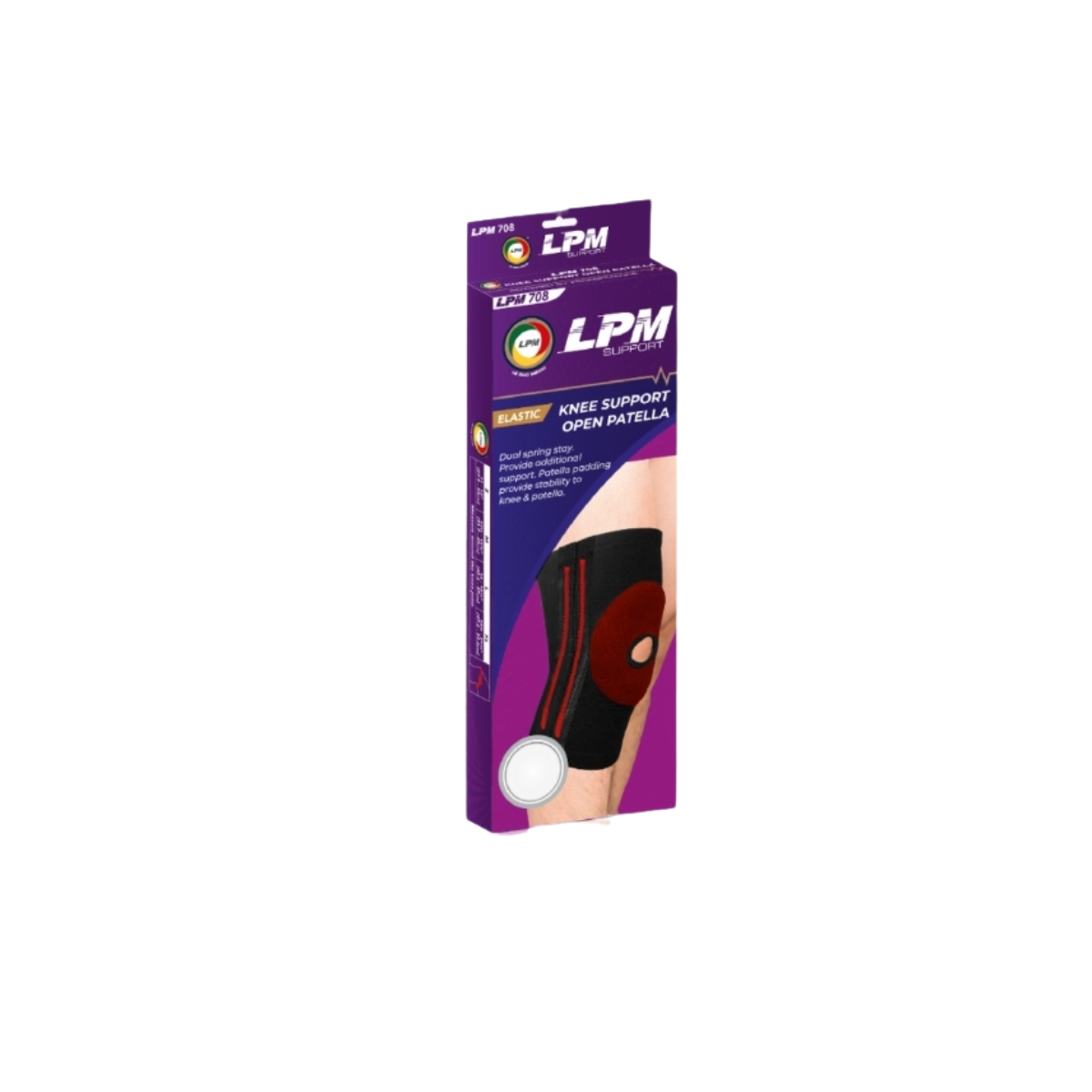 LPM KNEE SUPPORT OPEN PATELLA TAN 708 SIZE L