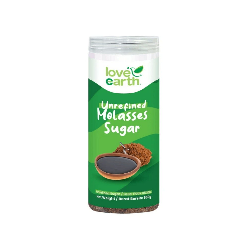 LOVE EARTH UNREFINED MOLASSES SUGAR 550G