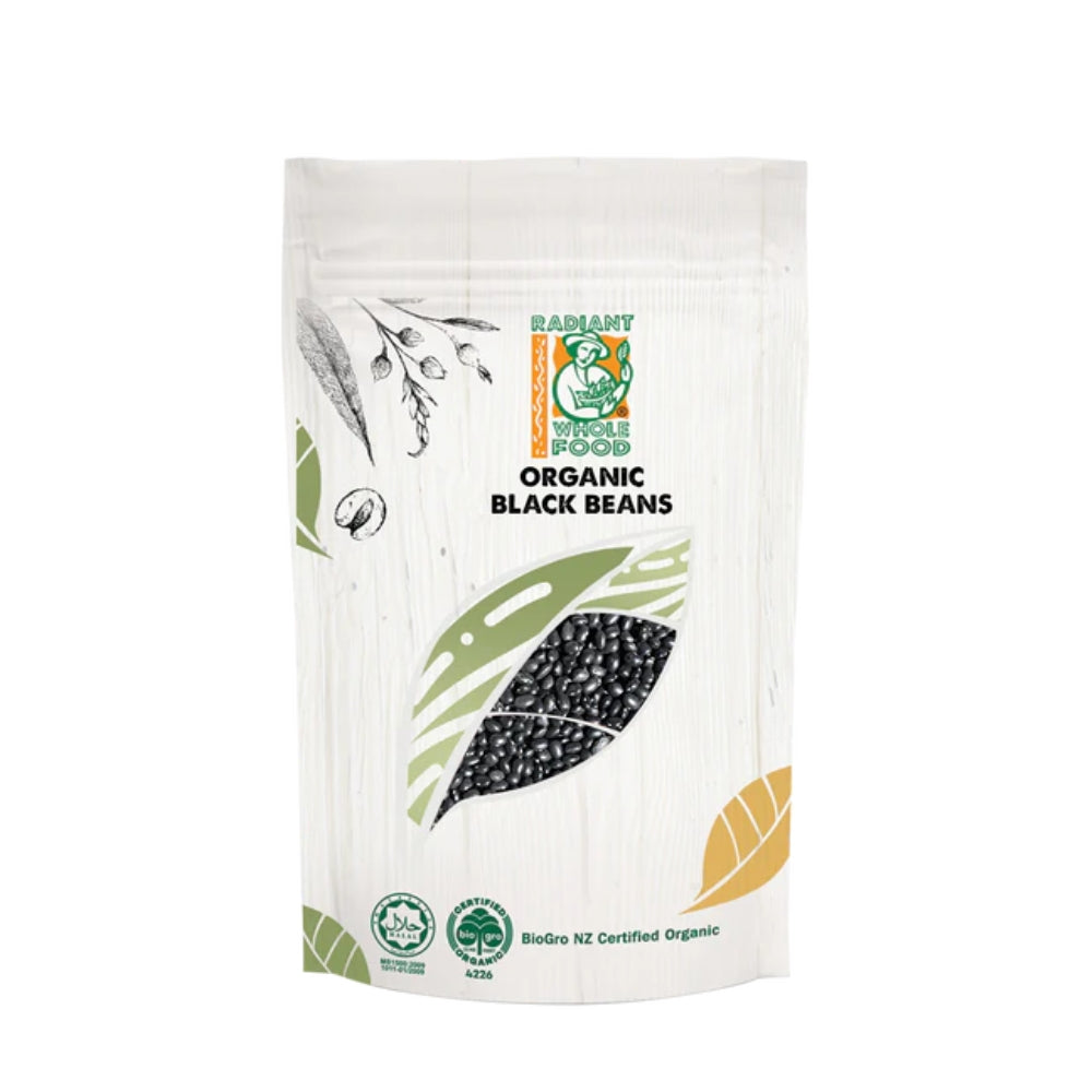 RADIANT ORGANIC BLACK BEANS 500G