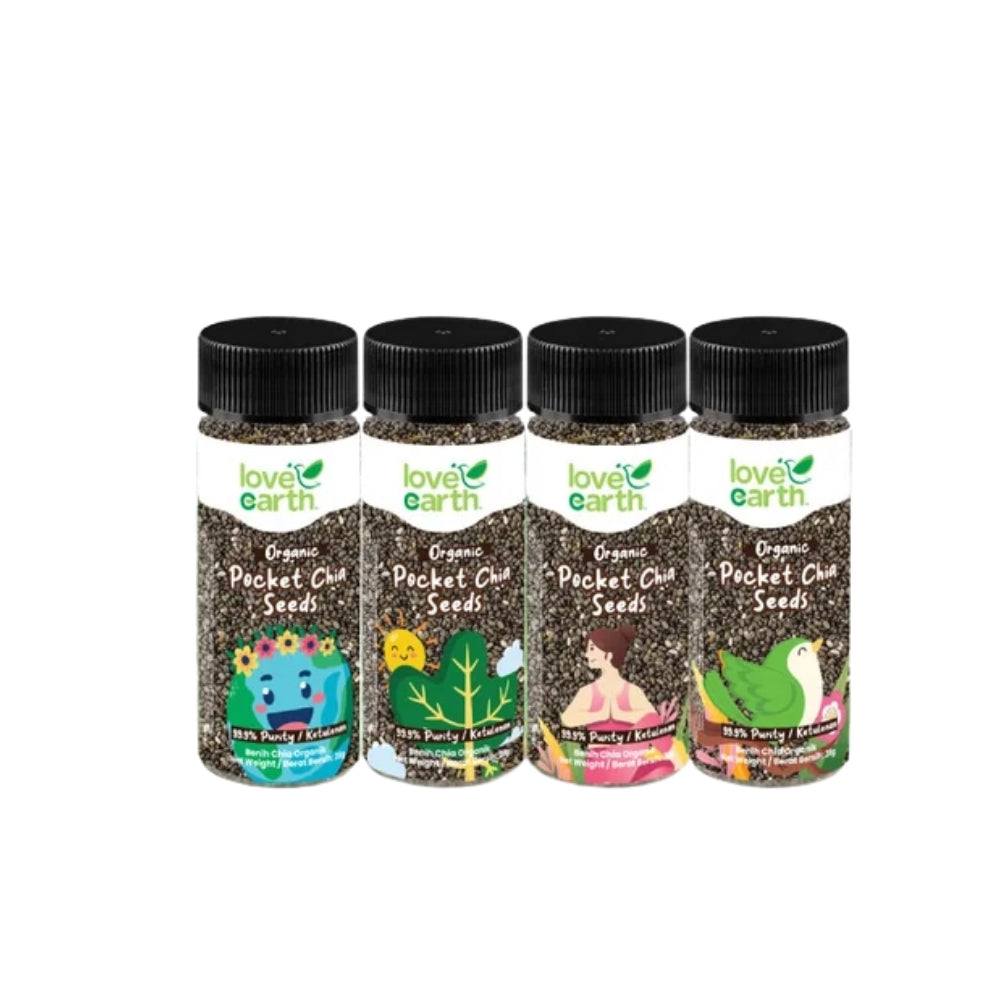 LOVE EARTH ORGANIC POCKET CHIA 28G 4S