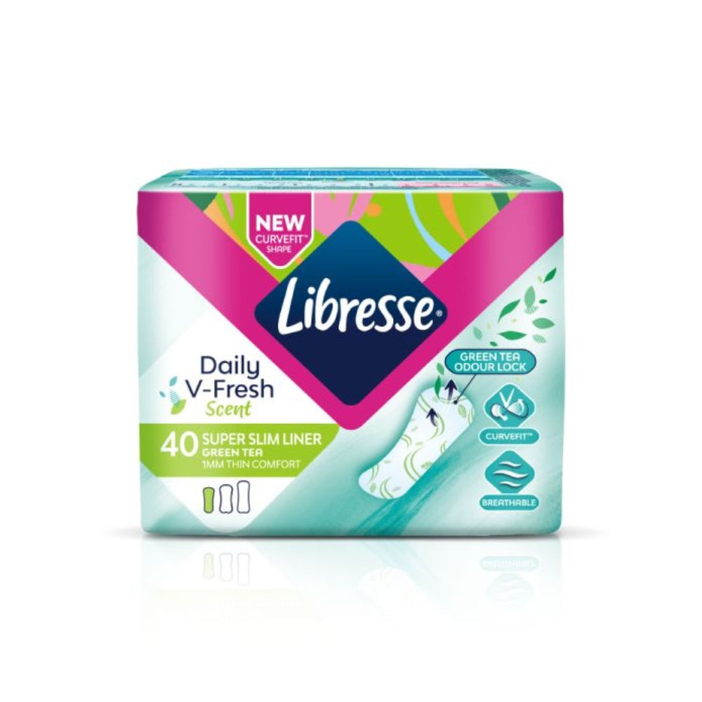 LIBRESSE PANTYLINERS SUPER SLIM GREEN TEA 40S